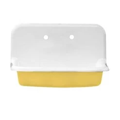 30 Inch Cast Iron High Back Farm Sink -Bathroom Shop castsink30 yel 1