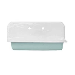 36 Inch Cast Iron High Back Farm Sink -Bathroom Shop castsink36 teal 1