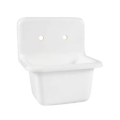 22 Inch Cast Iron High Back Deep Utility Sink 26 22 Inch Cast Iron High Back Deep Utility Sink -Bathroom Shop castutility22 angle