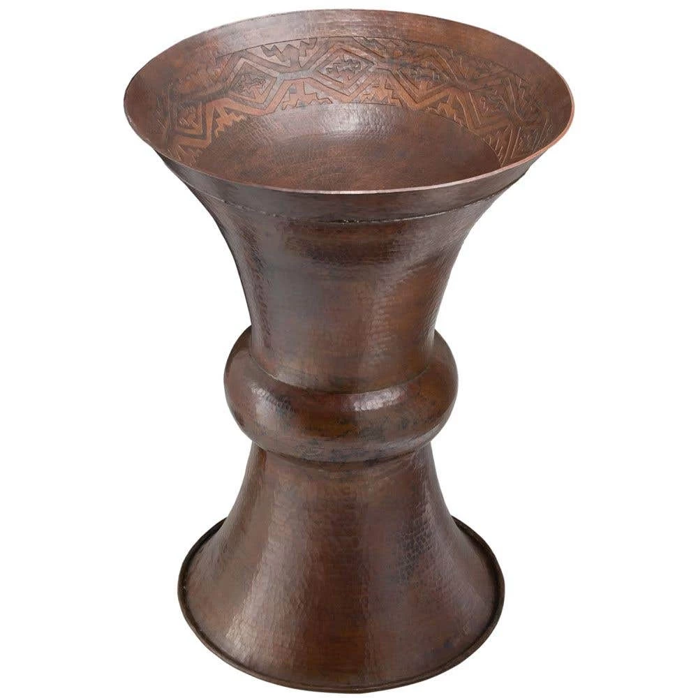 Frida Copper Pedestal Sink - Black Copper 1 Frida Copper Pedestal Sink - Black Copper