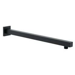Dax Brass Square Shower Arm - 12" - Matte Black Finish (DAX-1011-325-BL)