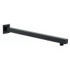 Dax Brass Square Shower Arm - 15" - Matte Black Finish (DAX-1011-375-BL)