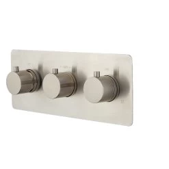 DAX Round Concealed Valve. Thermostatic Mixer With 4 Function Diverter. Brushed Nickel Finish (DAX-1058-RD-BN) -Bathroom Shop dax 1058 01 2