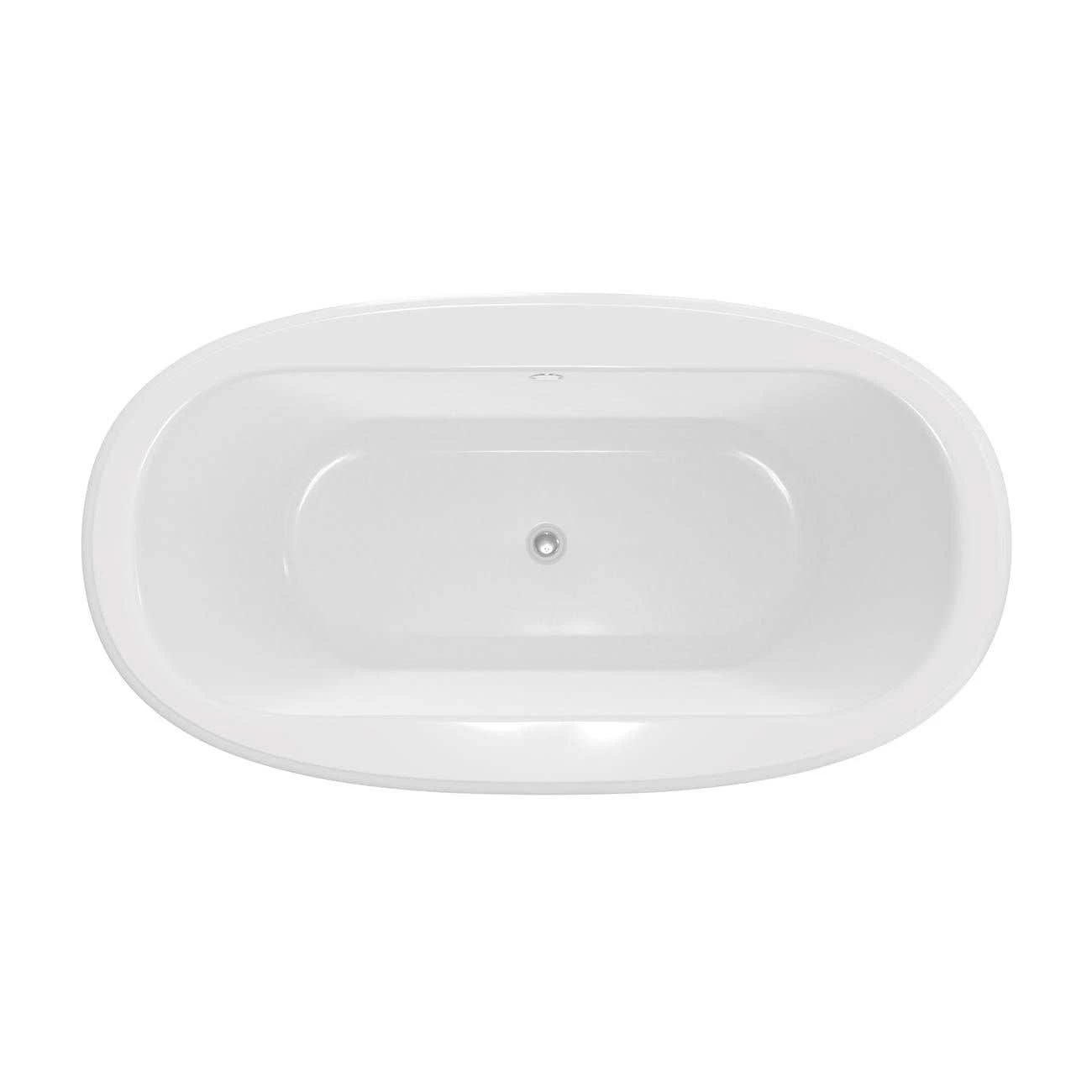 Ella Sleek 66 Inch Double Ended Freestanding Bathtub - White 8 Ella Sleek 66 Inch Double Ended Freestanding Bathtub - White - Image 8