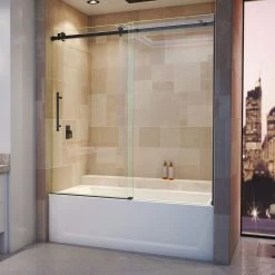 DreamLine Enigma Air 56-60 In. W X 62 In. H Frameless Sliding Tub Door