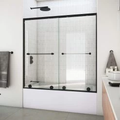 DreamLine Harmony 56-60 In. W X 58 In. H Semi-Frameless Bypass Tub Door -Bathroom Shop harmony tub door rs231 30d 30d 09 ftwstjcfgkxbskd4