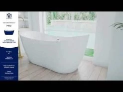 Philo Acrylic Double Slipper Freestanding Tub -Bathroom Shop hqdefault 68 1