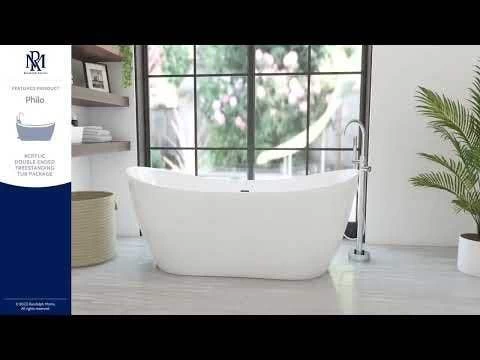 Philo Acrylic Double Slipper Freestanding Tub Package 2 Philo Acrylic Double Slipper Freestanding Tub Package - Image 2