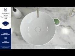 Minimalist Collection Ceramic Round Vessel Bathroom Sink -Bathroom Shop hqdefault 9 137