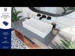 Minimalist Collection Large Ceramic Rectangular Vessel Bathroom Sink -Bathroom Shop hqdefault 9 138