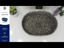 Terrazzo 14 Inch Oval Bathroom Sink -Bathroom Shop hqdefault 9 156