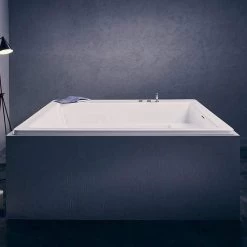 Lacus Acrylic 70 Inch Drop In Bathtub - White