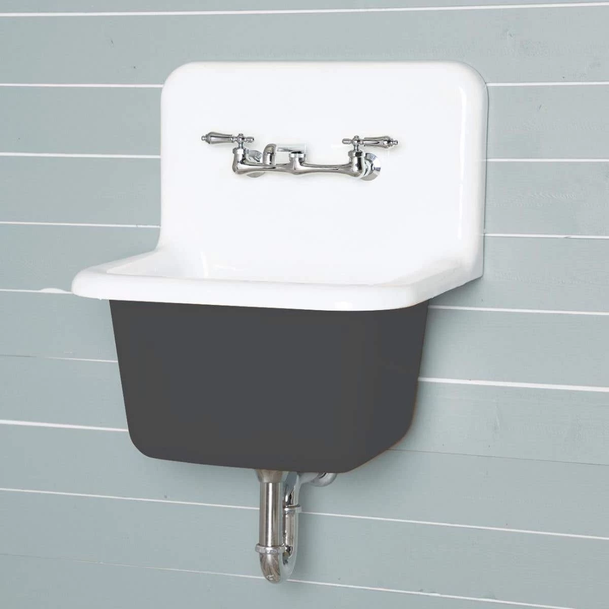 22 Inch Cast Iron High Back Deep Utility Sink 5 22 Inch Cast Iron High Back Deep Utility Sink - Image 5