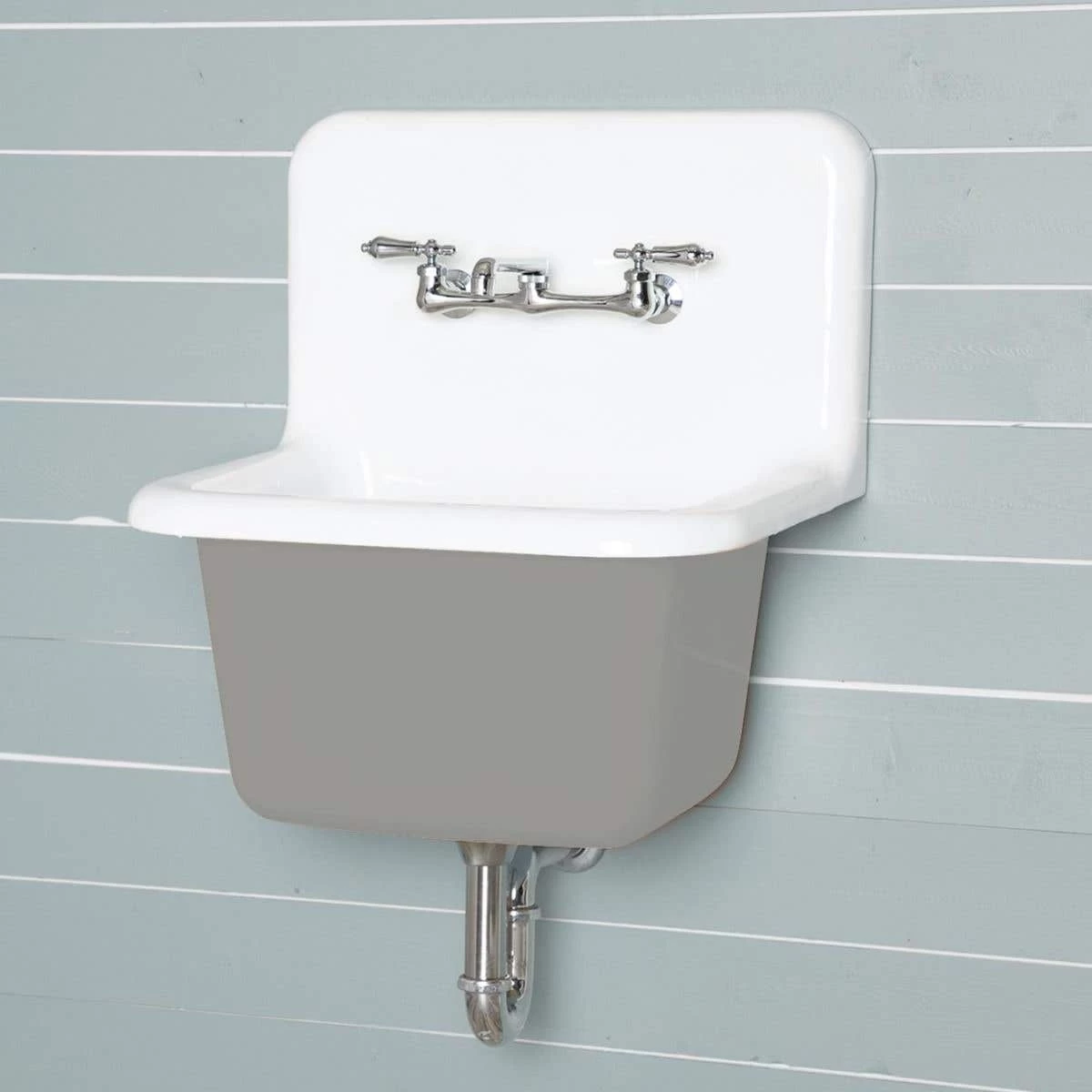 22 Inch Cast Iron High Back Deep Utility Sink 6 22 Inch Cast Iron High Back Deep Utility Sink - Image 6