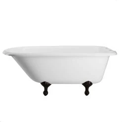 Heritage Cast Iron Classic Clawfoot Tub - Rim Faucet Drillings -Bathroom Shop lg60rt7wrbb 2 1 2