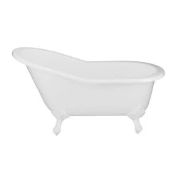 Adela 62 Inch Cast Iron Slipper Clawfoot Tub Package -Bathroom Shop lg60slf7wsiw front 1 6