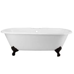 Cambridge Cast Iron Double Ended Clawfoot Tub - Rim Faucet Drillings 13 Cambridge Cast Iron Double Ended Clawfoot Tub - Rim Faucet Drillings -Bathroom Shop lg72de7wdib 4 3