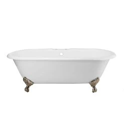Cambridge Cast Iron Double Ended Clawfoot Tub - Rim Faucet Drillings 14 Cambridge Cast Iron Double Ended Clawfoot Tub - Rim Faucet Drillings -Bathroom Shop lg72de7wdibn 2 3