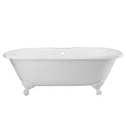 Cambridge Cast Iron Double Ended Clawfoot Tub - Rim Faucet Drillings 11 Cambridge Cast Iron Double Ended Clawfoot Tub - Rim Faucet Drillings -Bathroom Shop lg72de7wdiw 2 3