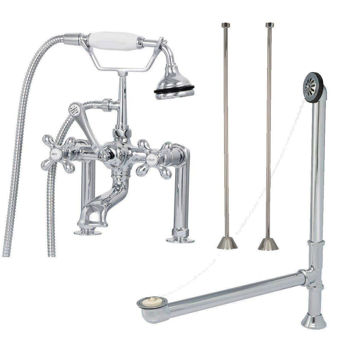 Windsor Acrylic Double Ended Clawfoot Tub Package - Rim Faucet Drillings 2 Windsor Acrylic Double Ended Clawfoot Tub Package - Rim Faucet Drillings - Image 2