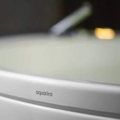 Pamela Acrylic 68 Inch Freestanding Round Bathtub - White -Bathroom Shop pam wht std 07