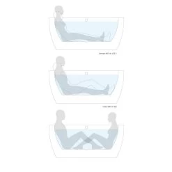 Pamela Acrylic 68 Inch Freestanding Round Bathtub - White -Bathroom Shop pam wht std 08