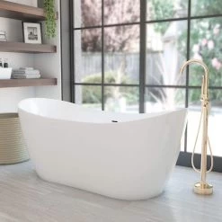 Philo Acrylic Double Slipper Freestanding Tub Package 27 Philo Acrylic Double Slipper Freestanding Tub Package -Bathroom Shop philo pkg rs448 rosegold eedwkizeakwwjqlh