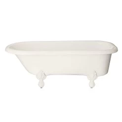 Regent Acrylic Classic Clawfoot Tub - No Faucet Drillings -Bathroom Shop r503 p 3
