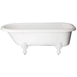 Regent Acrylic Classic Clawfoot Tub - Tub Wall Faucet Drillings