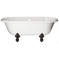 Marquis Acrylic Double Ended Clawfoot Tub - Rim Faucet Drillings