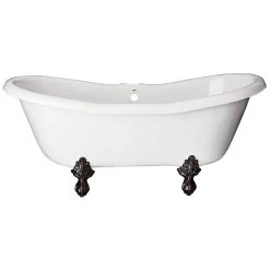 Duchess Acrylic Double Slipper Clawfoot Tub - Rim Faucet Drillings 15 Duchess Acrylic Double Slipper Clawfoot Tub - Rim Faucet Drillings -Bathroom Shop rds551 o rm 1