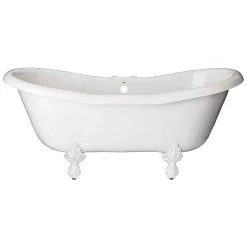 Duchess Acrylic Double Slipper Clawfoot Tub - Rim Faucet Drillings 13 Duchess Acrylic Double Slipper Clawfoot Tub - Rim Faucet Drillings -Bathroom Shop rds551 p rm 1