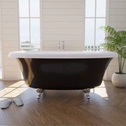 Barrett 66 Inch Double Ended Clawfoot Air Massage Tub - Made In USA -Bathroom Shop rm barrett air bkwh c life 1