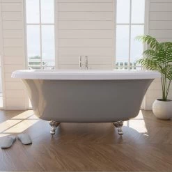 Barrett Acrylic Double Ended Clawfoot Tub - Made In USA -Bathroom Shop rm barrett lgwh c life