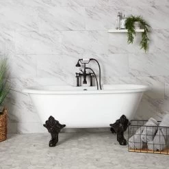 Napoleon Cast Iron Double Ended Clawfoot Tub - Monarch Feet