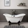 Grace Cast Iron Double Slipper Tub - No Faucet Drillings