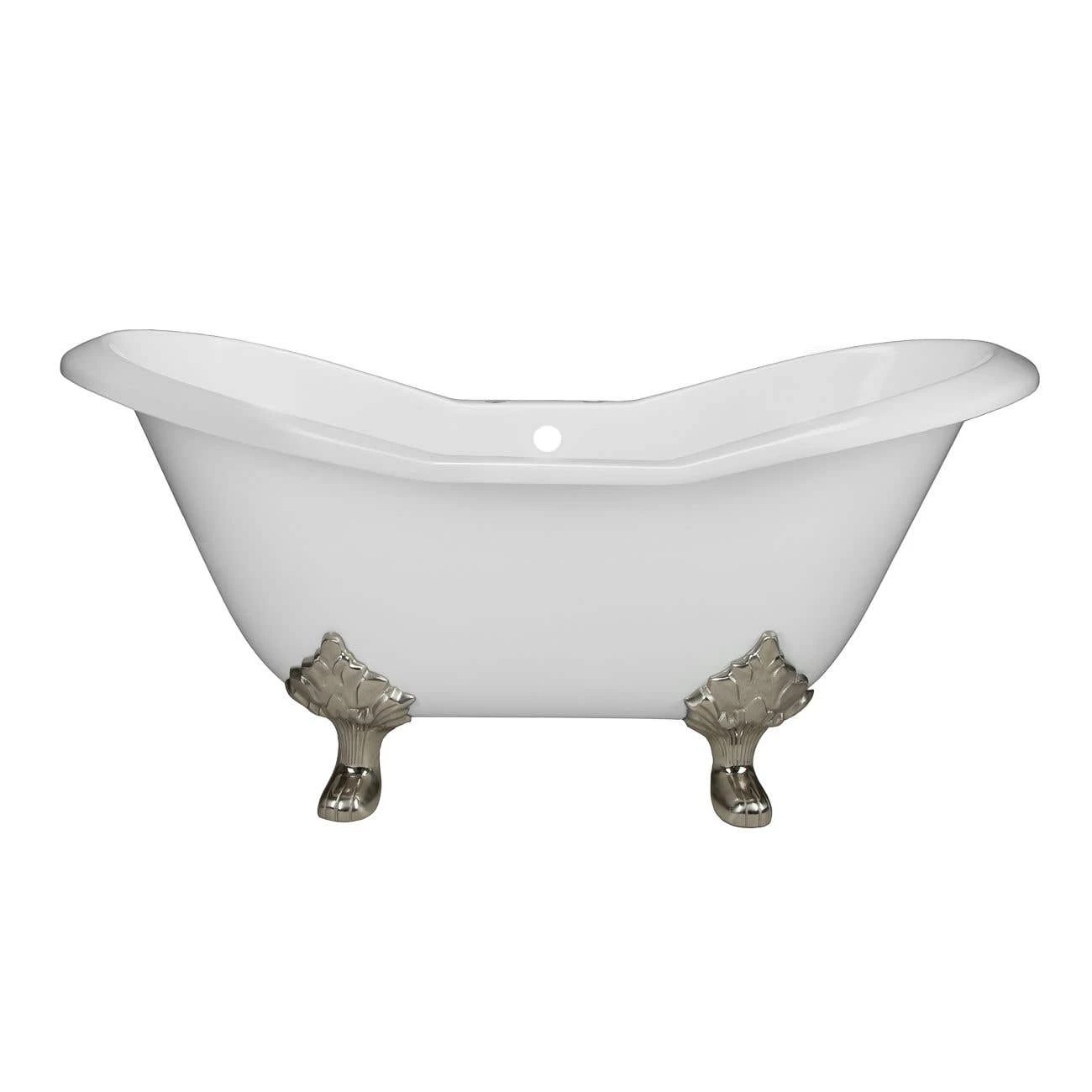 Grace Cast Iron Double Slipper Tub - Rim Faucet Drillings - Lion Paw Feet 2 Grace Cast Iron Double Slipper Tub - Rim Faucet Drillings - Lion Paw Feet - Image 2