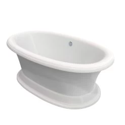 Everett Acrylic Double Ended Freestanding Tub - Made In USA -Bathroom Shop rm66de0acwh wh angle