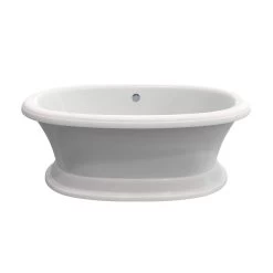 Everett Acrylic Double Ended Freestanding Tub - Made In USA -Bathroom Shop rm66de0acwh wh front