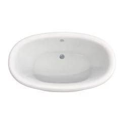 Everett Acrylic Double Ended Freestanding Tub - Made In USA -Bathroom Shop rm66de0acwh wh top