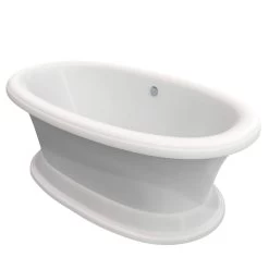 Everett 72 Inch Double Ended Freestanding Air Massage Tub - Made In USA -Bathroom Shop rm72de0airwh wh angle