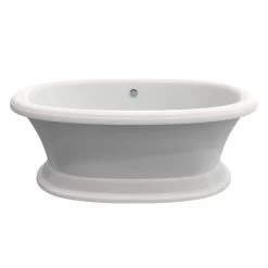 Everett 72 Inch Double Ended Freestanding Air Massage Tub - Made In USA -Bathroom Shop rm72de0airwh wh front
