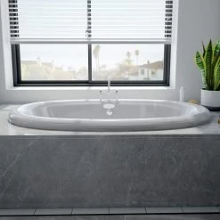 Brigham Acrylic Double Ended Drop In Air Massage Tub - Right Side Motor - Made In USA