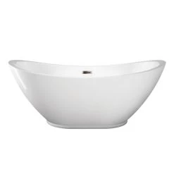 Parker 69 Inch Acrylic Double Ended Freestanding Tub - No Faucet Drillings 9 Parker 69 Inch Acrylic Double Ended Freestanding Tub - No Faucet Drillings -Bathroom Shop rma180 bn front