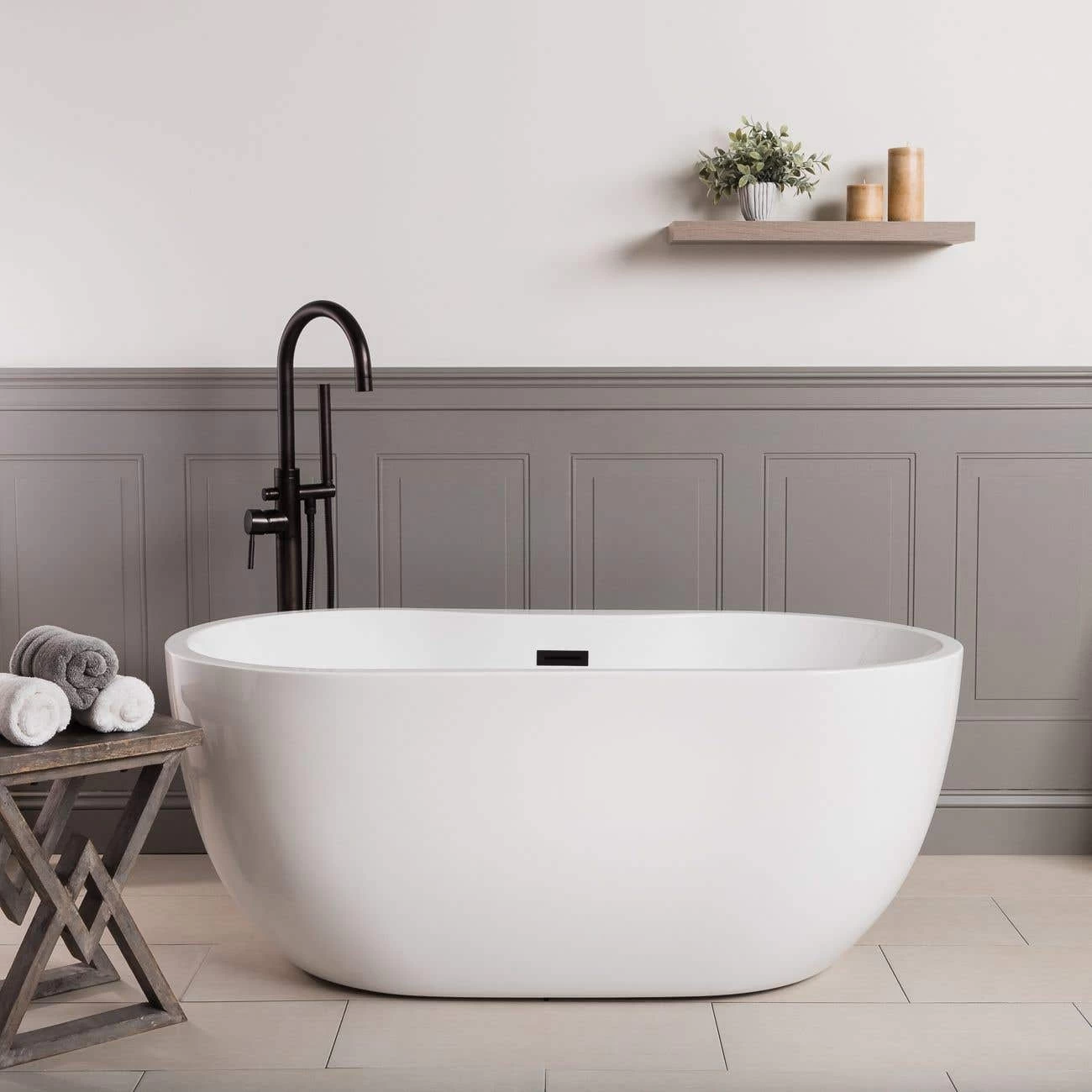 Hudson Acrylic Double Ended Freestanding Tub - No Faucet Drillings 2 Hudson Acrylic Double Ended Freestanding Tub - No Faucet Drillings - Image 2