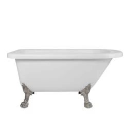 Stratford Acrylic Classic Clawfoot Tub - No Faucet Drillings - Lion Paw Feet -Bathroom Shop rma54rt0wlpbn 1 4