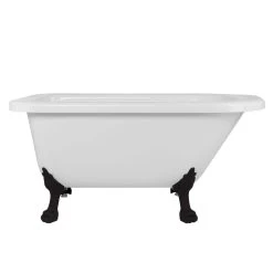 Stratford Acrylic Classic Clawfoot Tub - No Faucet Drillings - Lion Paw Feet -Bathroom Shop rma54rt0wlporb 1 4