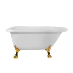 Stratford Acrylic Classic Clawfoot Tub - No Faucet Drillings - Lion Paw Feet -Bathroom Shop rma54rt0wlppb 1 5
