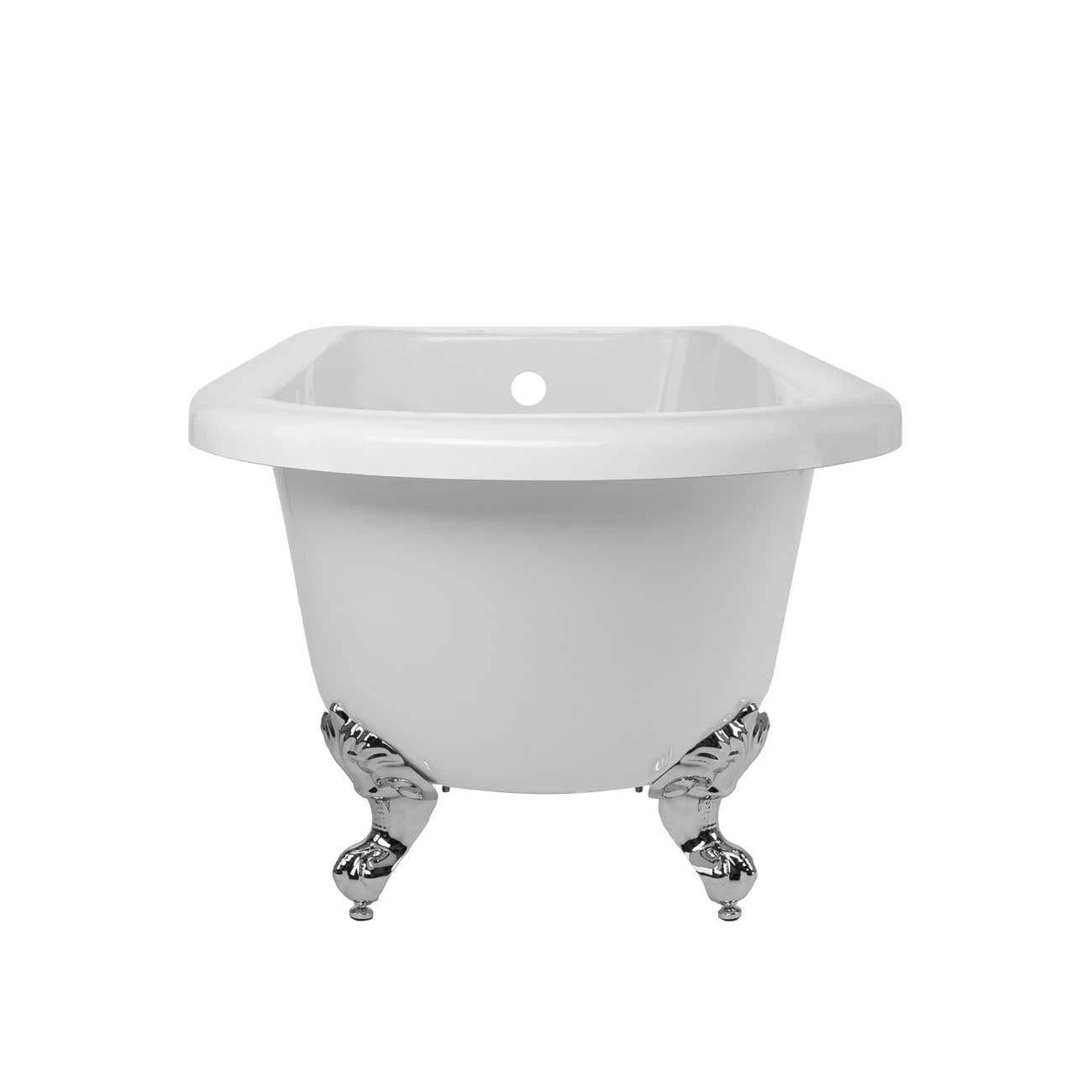 Savanna 54 Inch Acrylic Clawfoot Tub And Shower Package - White / Chrome Feet & Fixtures 3 Savanna 54 Inch Acrylic Clawfoot Tub And Shower Package - White / Chrome Feet & Fixtures - Image 3