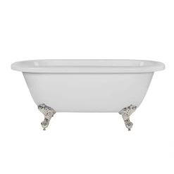 Windsor Acrylic Double Ended Clawfoot Tub - Continuous Roll Rim - No Faucet Drillings - Ball & Claw Feet 10 Windsor Acrylic Double Ended Clawfoot Tub - Continuous Roll Rim - No Faucet Drillings - Ball & Claw Feet -Bathroom Shop rma60de0wdipn front 2